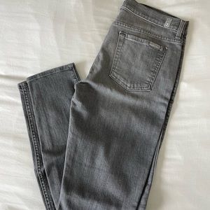 Women’s 7 For all Mankind Gray Jeans (30) the Skinny